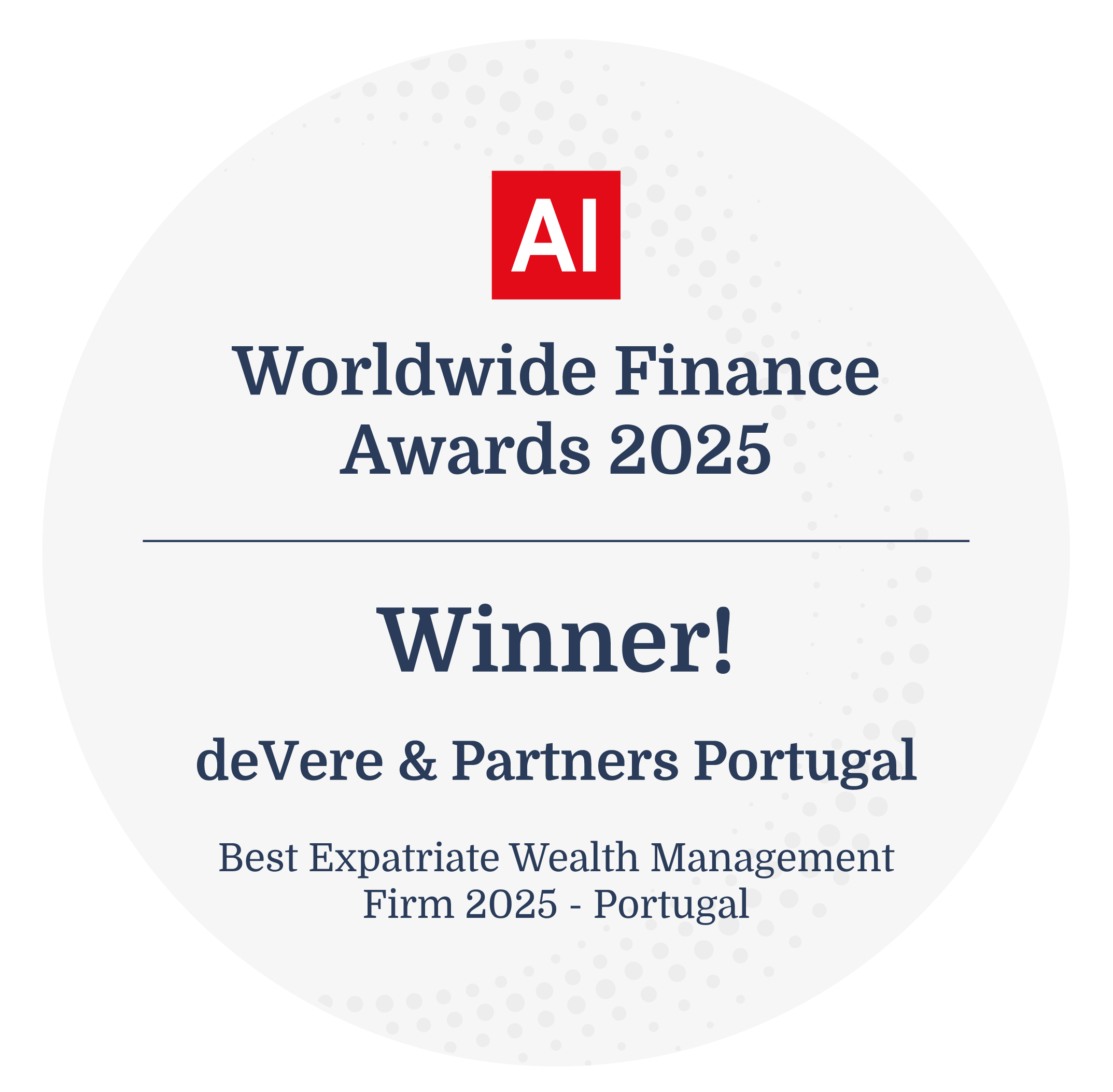 Best Expatriate Wealth Management Firm 2025 Award Logo